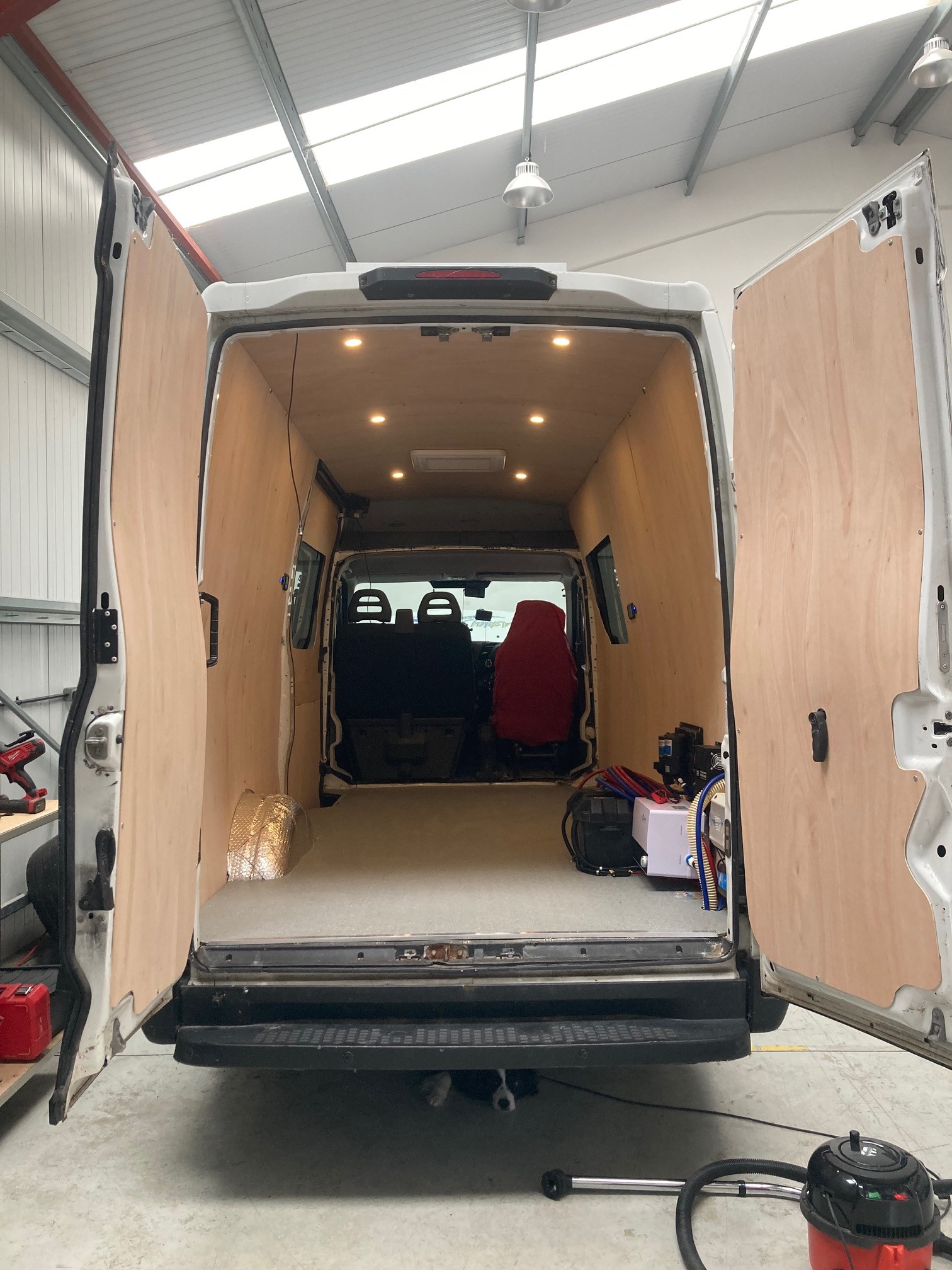 VW transporter van converted for camping