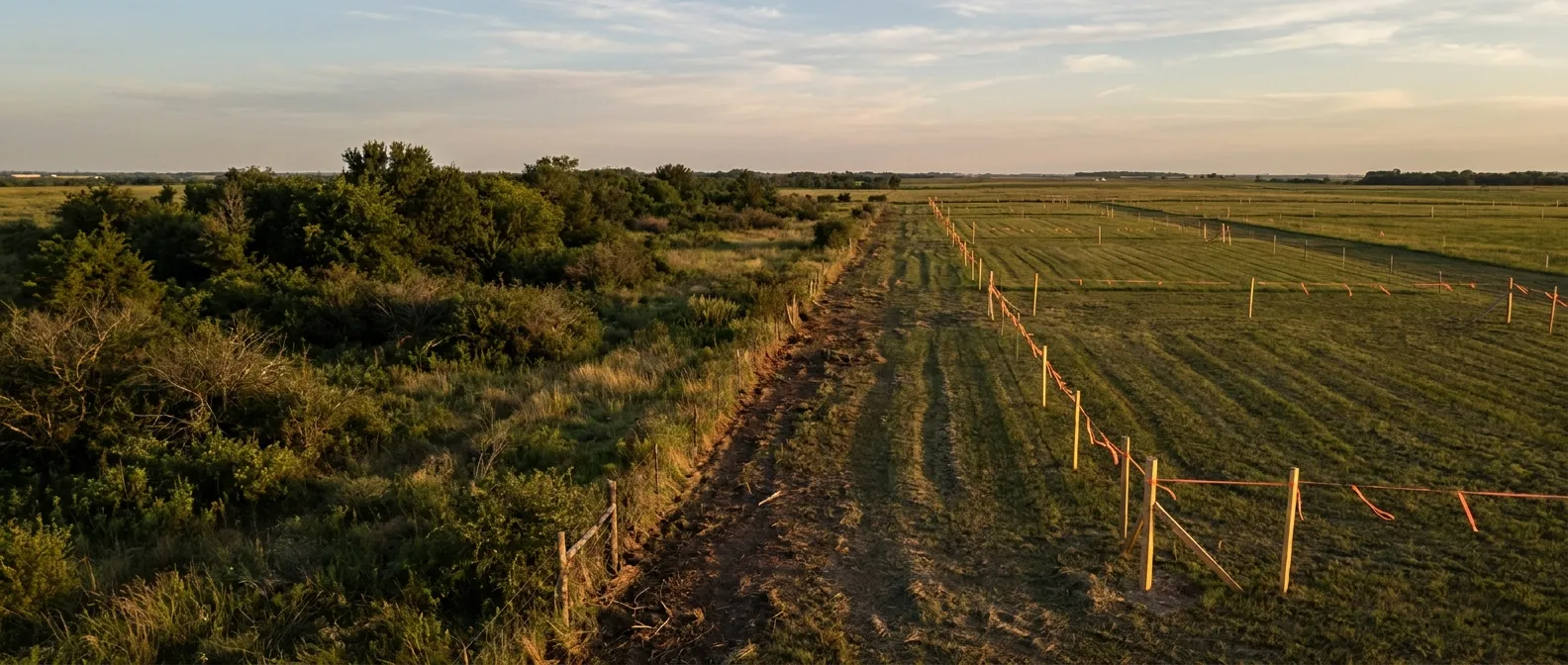 Open field landscape under blue sky, ideal for RockN' Socials Digital Marketing.
