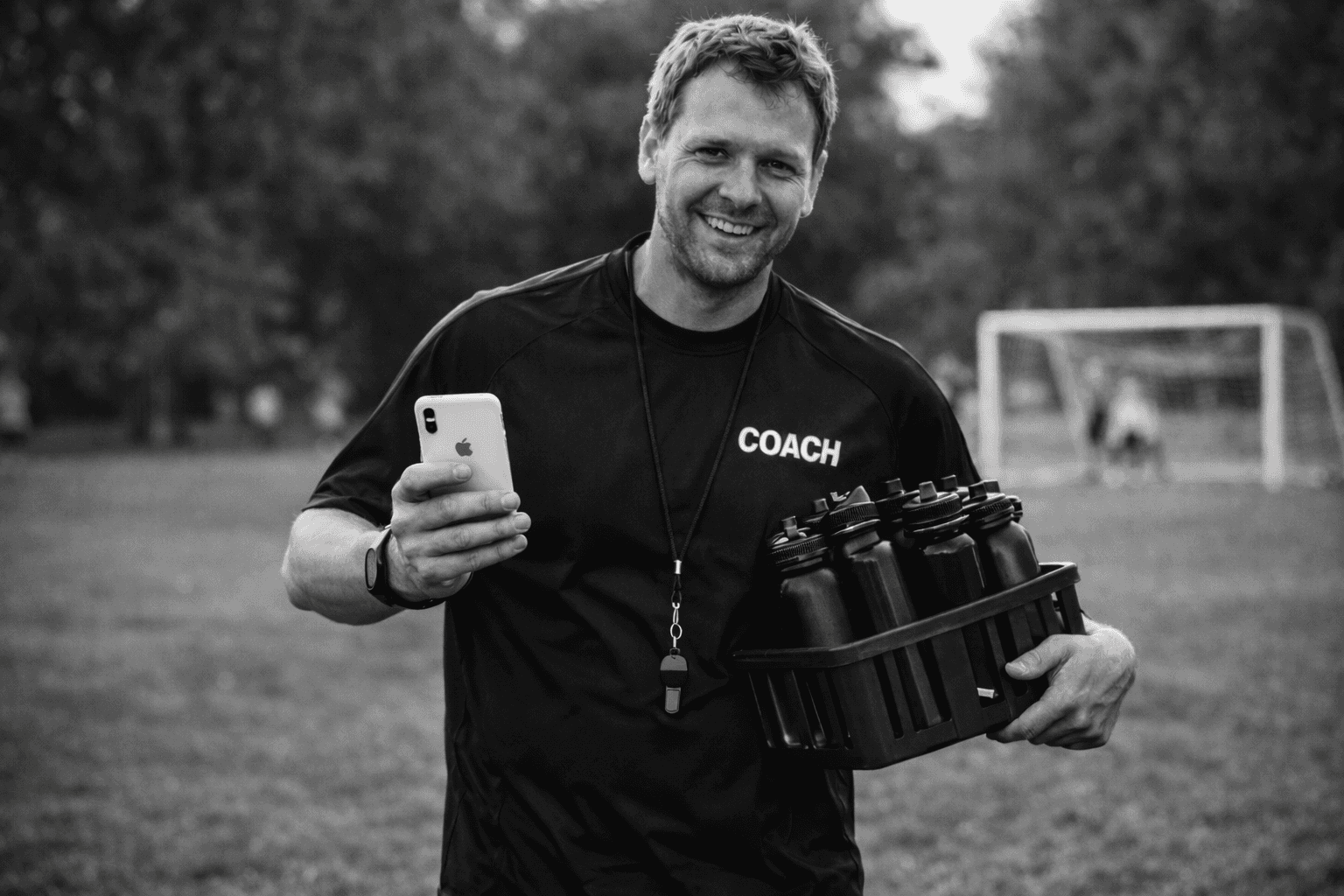 Coach explaining stuff to an athlete