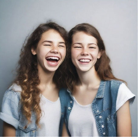 Niñas sorriendo - Imagen IA