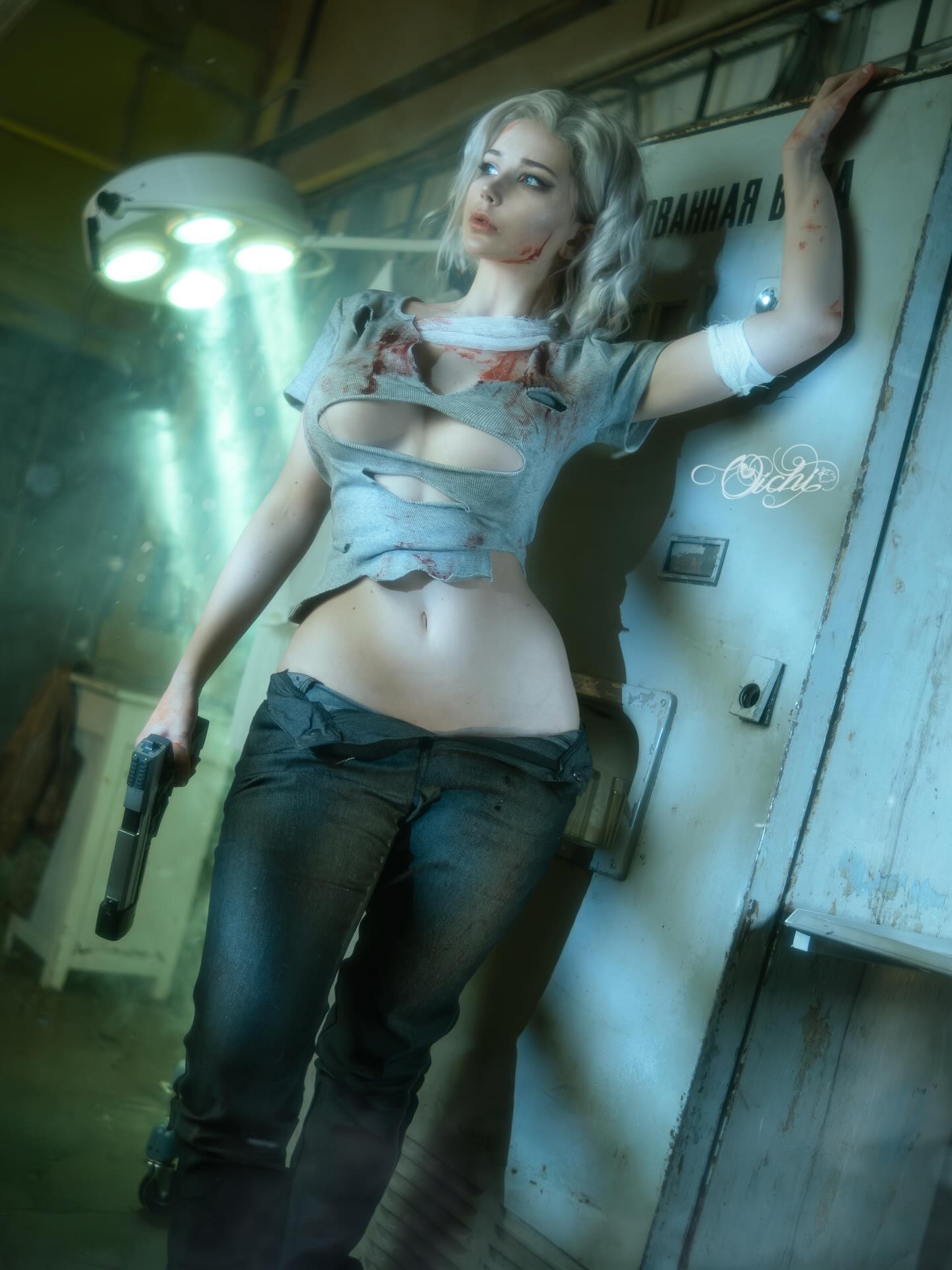 Game character cosplay portrait blurring the line between virtual and real