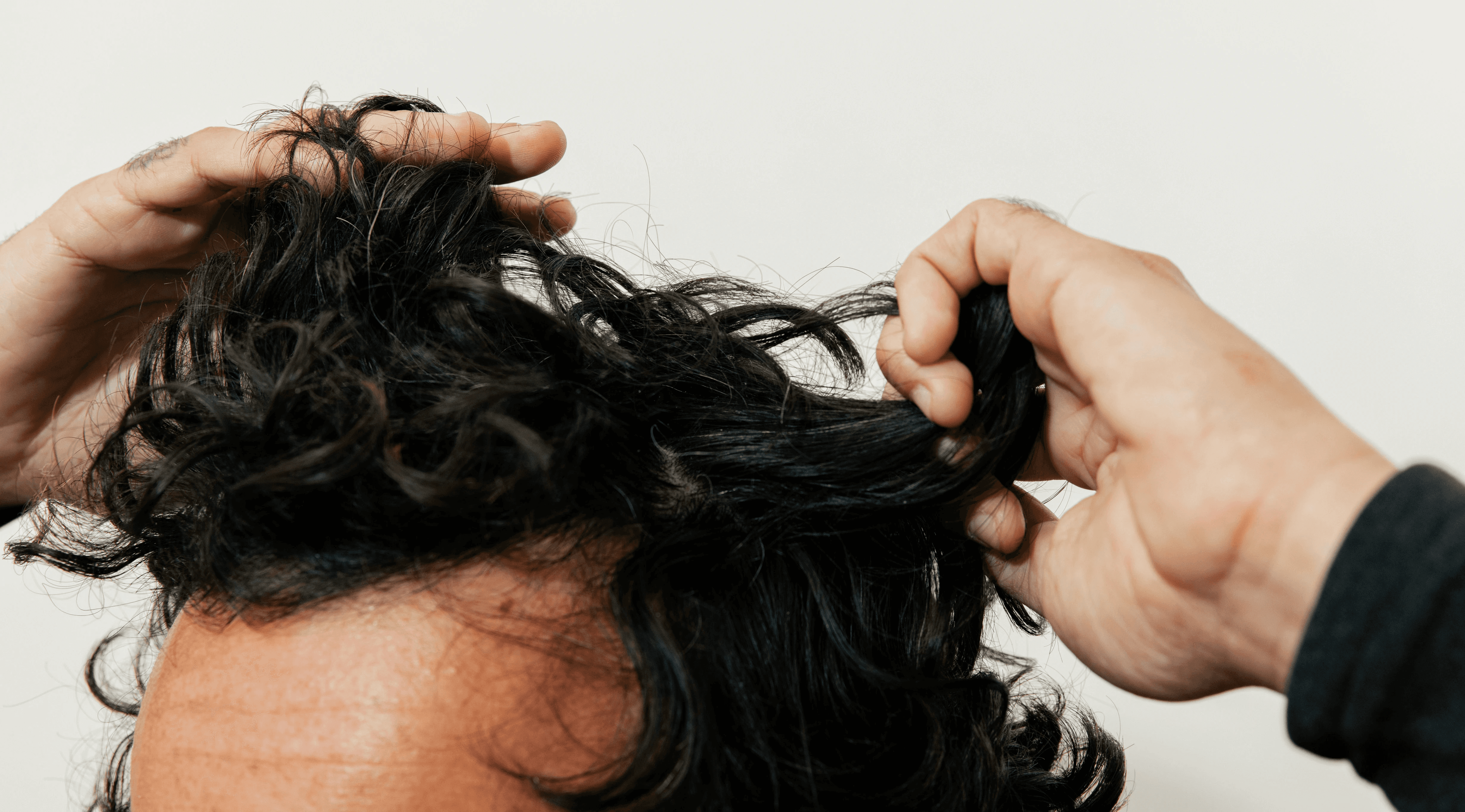 Cabeza de cabello masculino