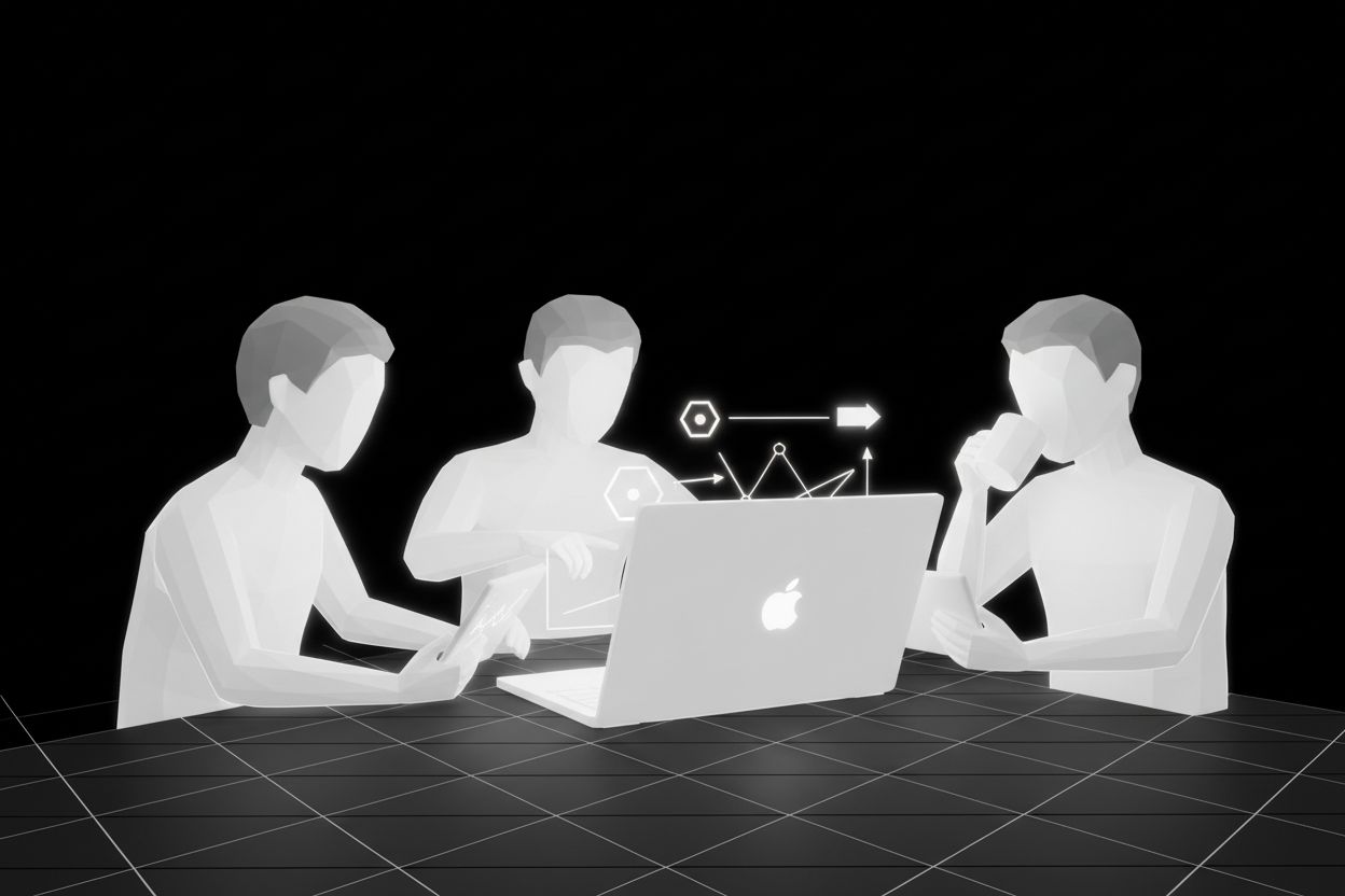 A small business team reviewing website leads