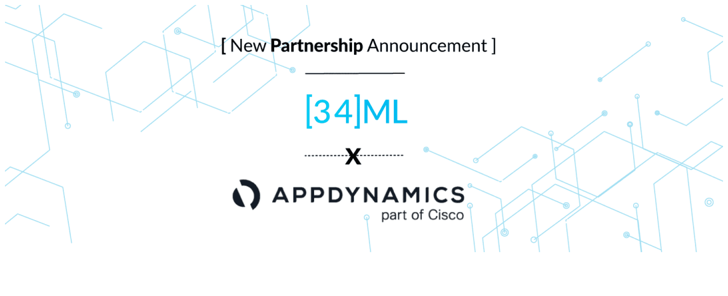 Announcement of a new partnership between 34ML and AppDynamics (part of Cisco) for better mobile app development.