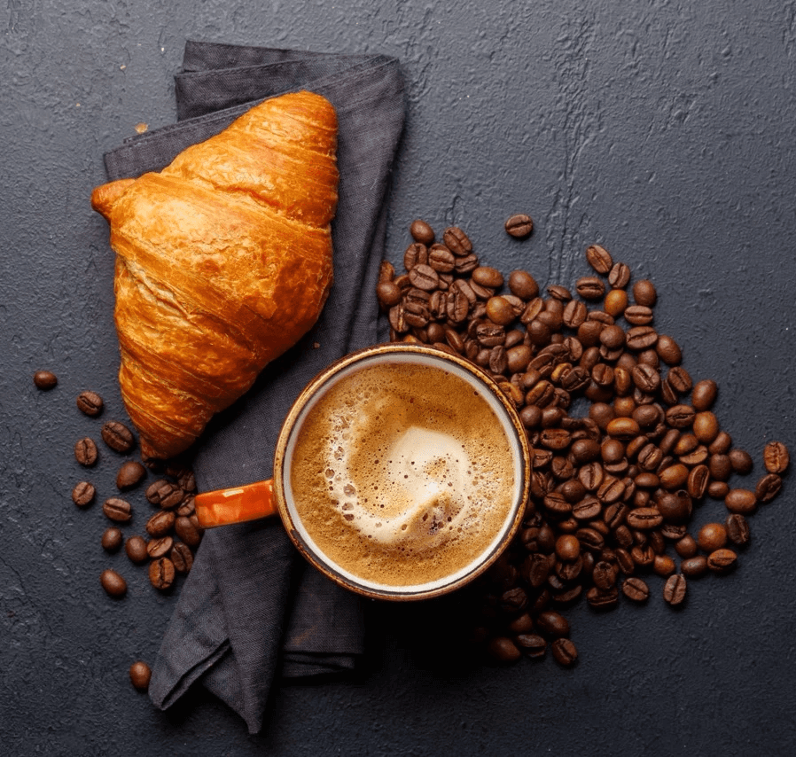 Barista in mask preparing coffee with moka pot