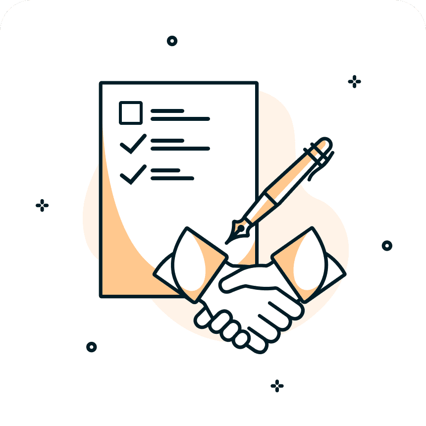 Signature d'un contrat de vente d'entreprise