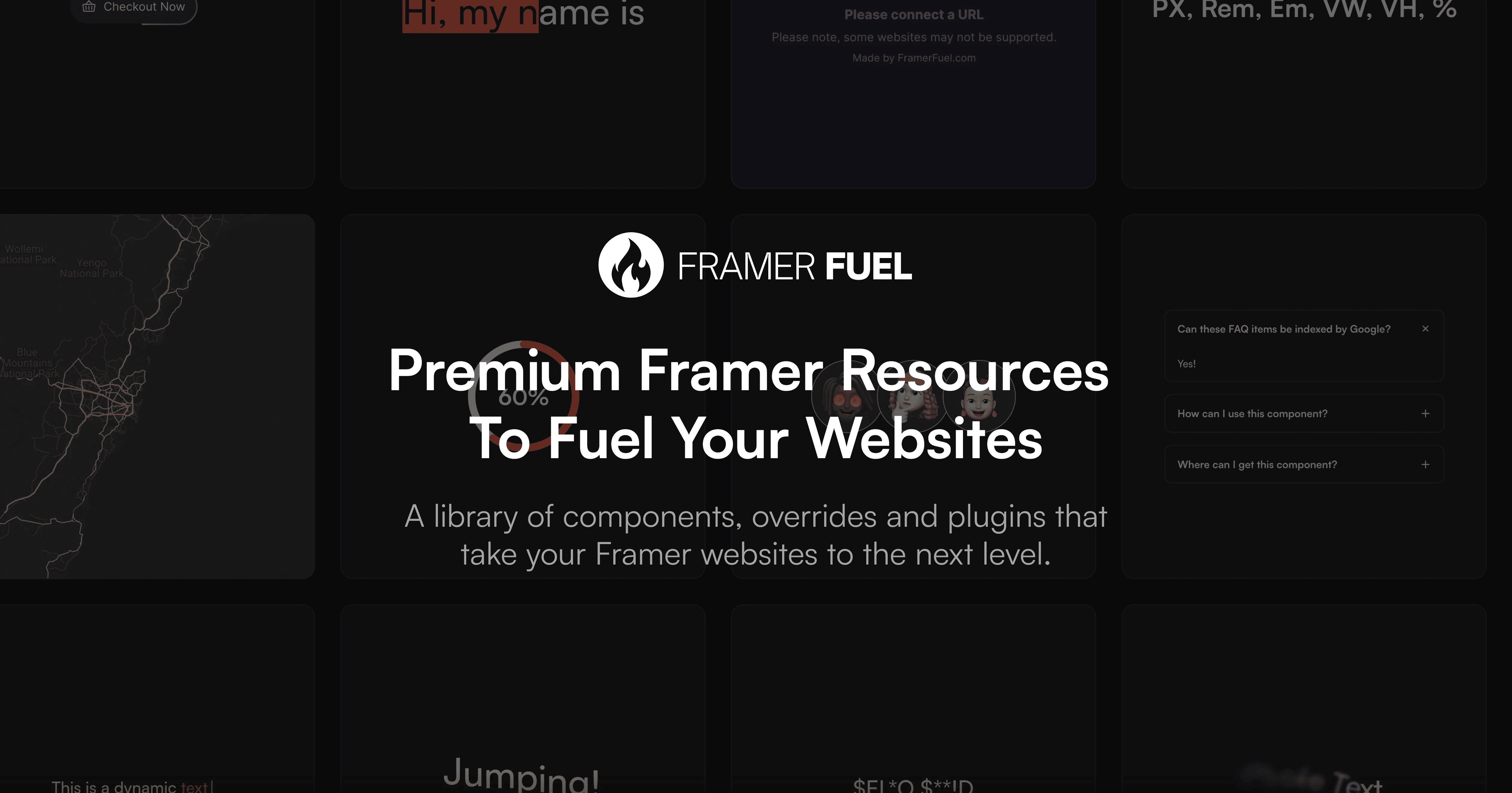 Framer Fuel Componentes para Framer de pago