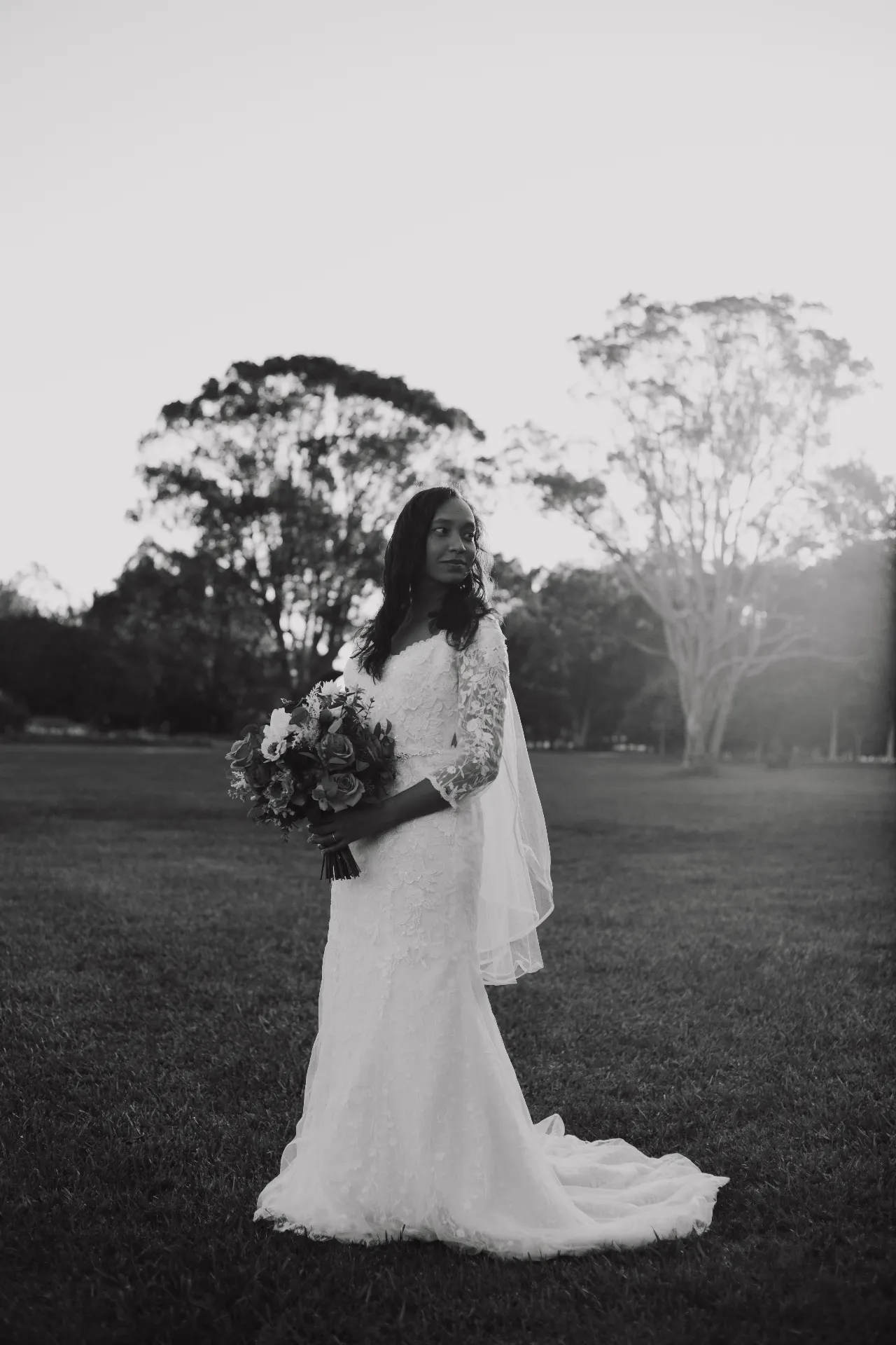 woman in white wedding dress