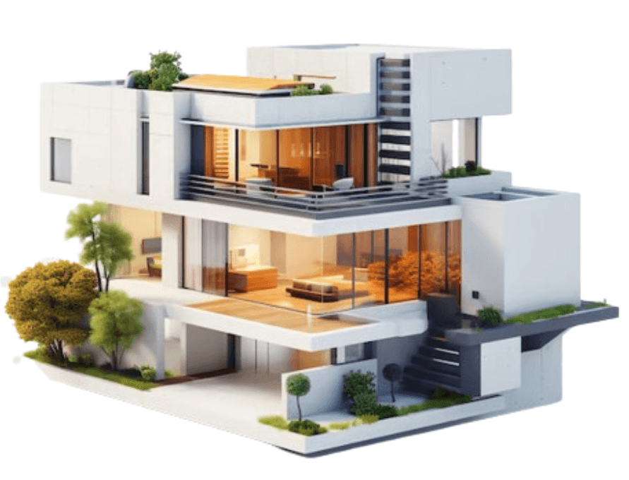 Clean kitchen with wooden flooring