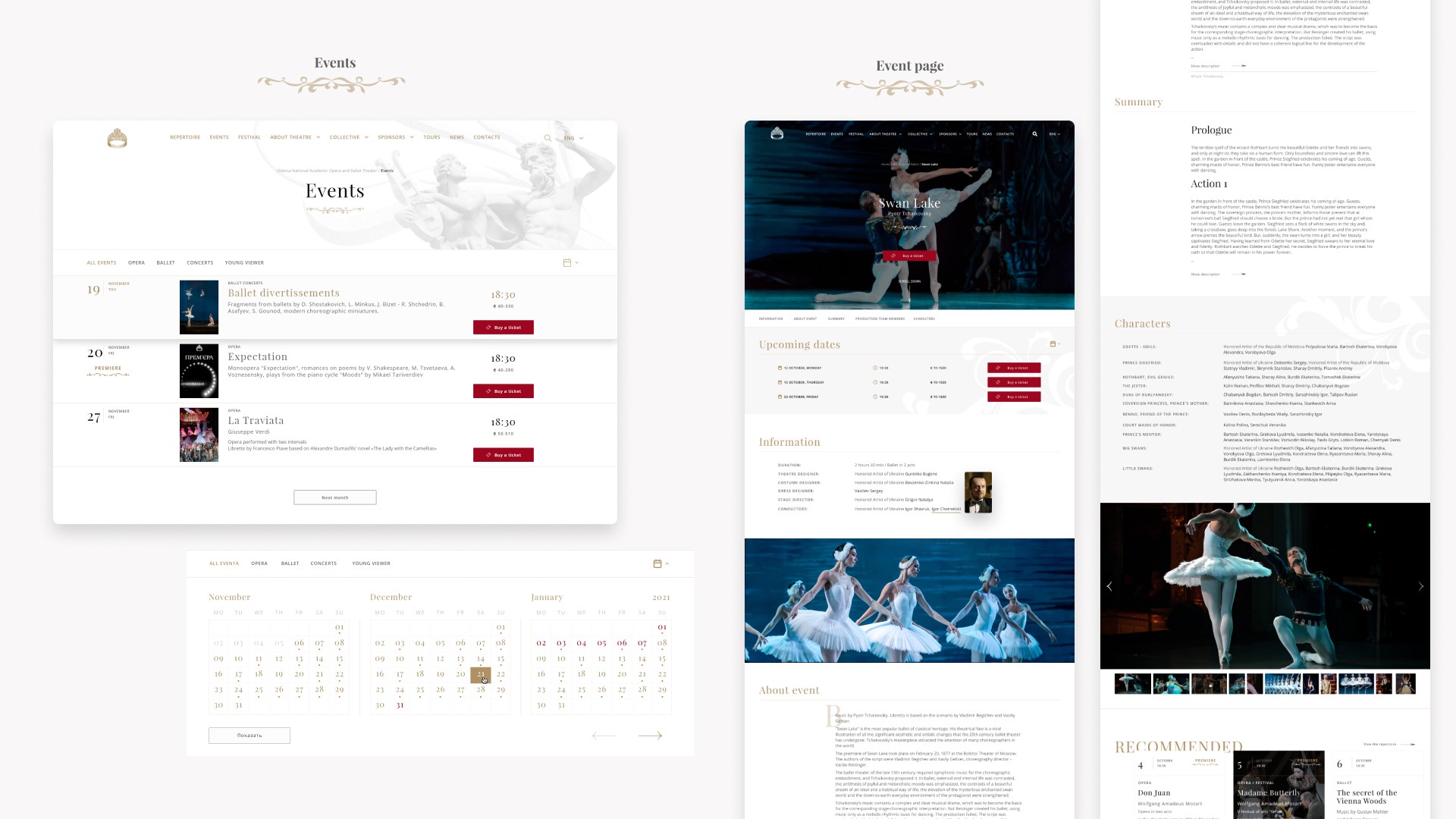 Redesign of Odessa National Academic Opera and Ballet Theater Website by CHYRKOV studio