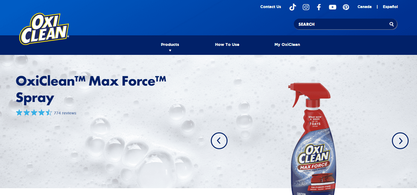 OxiClean MaxForce Laundry Stain Remover Spray