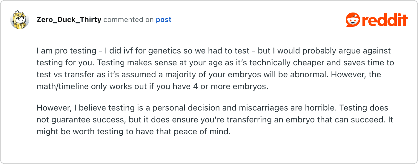 Post on Reddit