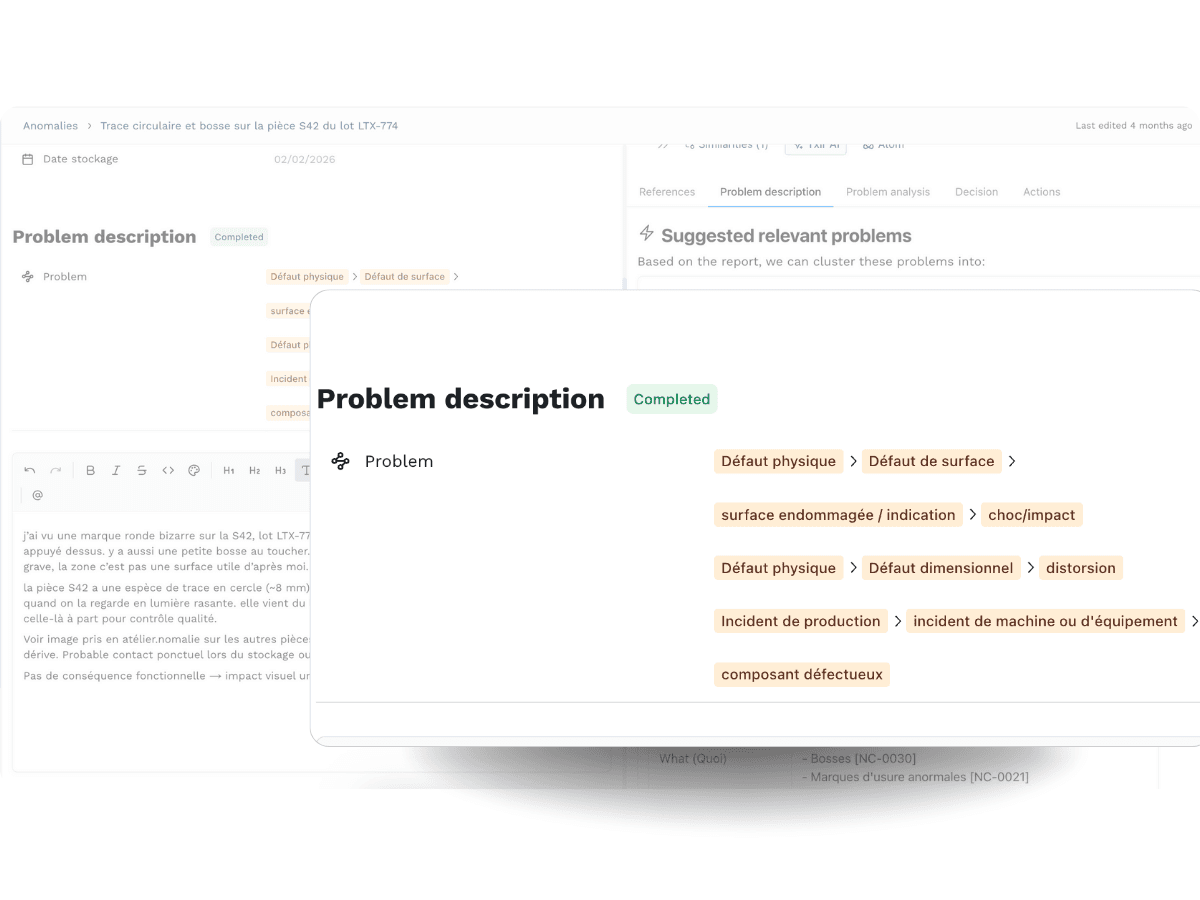attribution automatique de tags aux nouvelles non-conformités