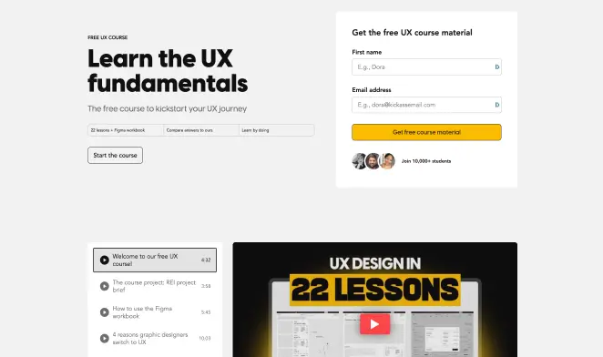 Free UX course that was taken by over 11,000 students