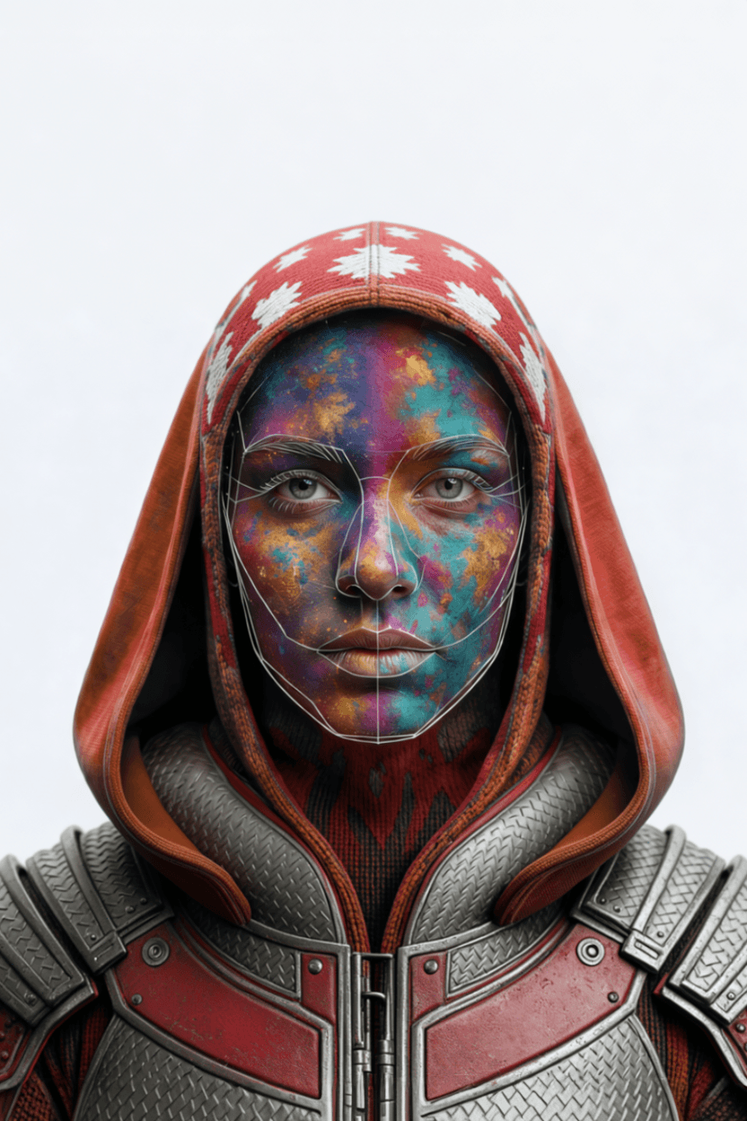 creative visual of woman face