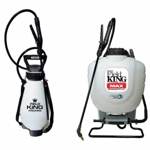 handheld sprayer with a long nozzle, hose, and adjustable strap