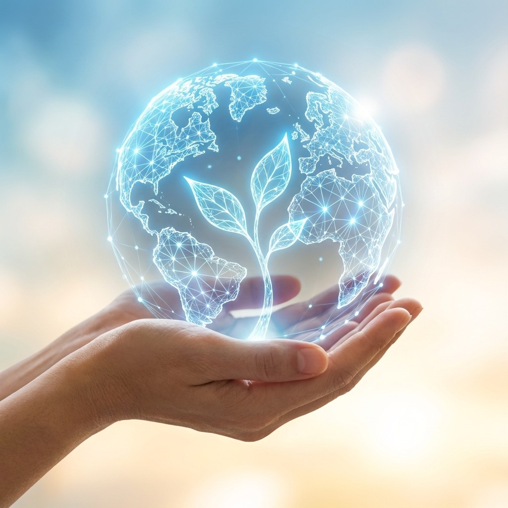 Blurred figures walking on a street at night