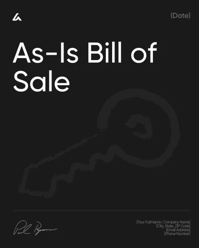 As-Is Bill of Sale 