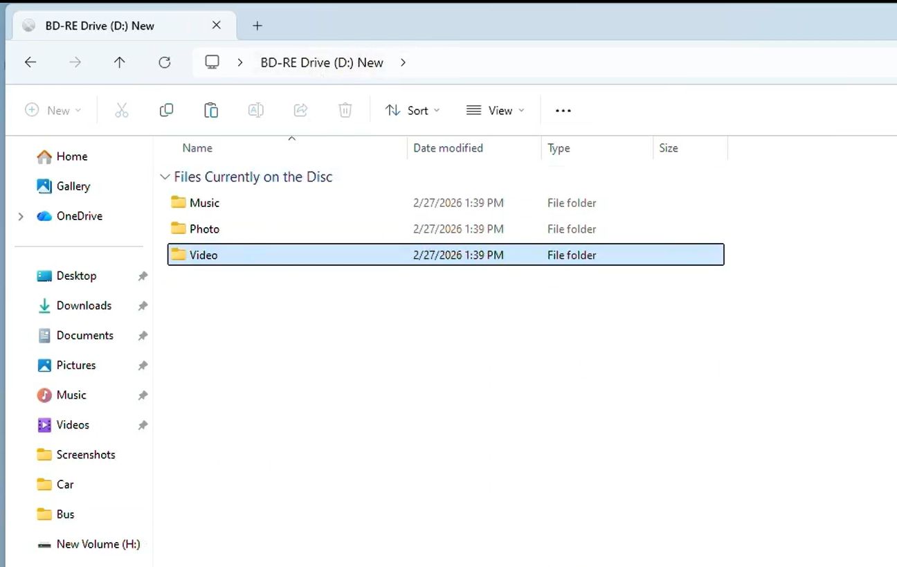 File Explorer View
