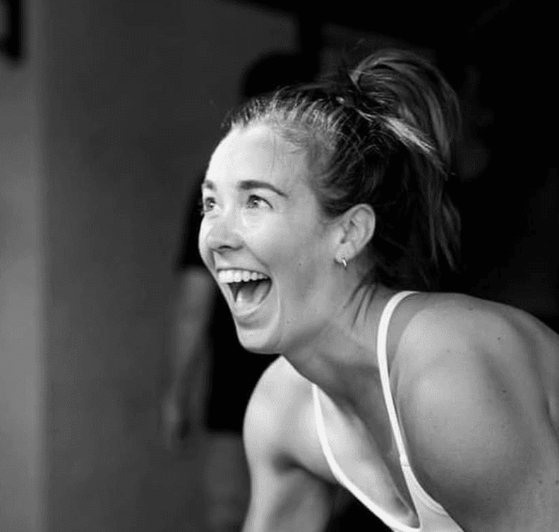 Happy customer giving feedback on her results