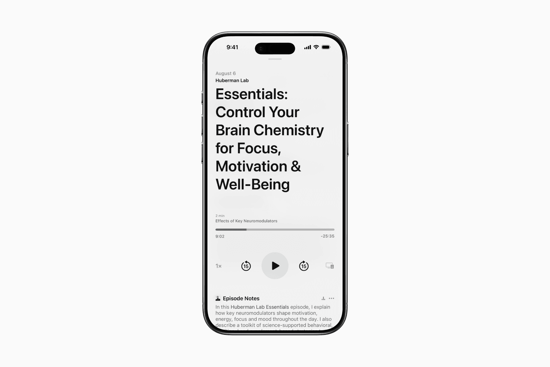 Neuecast app episode player