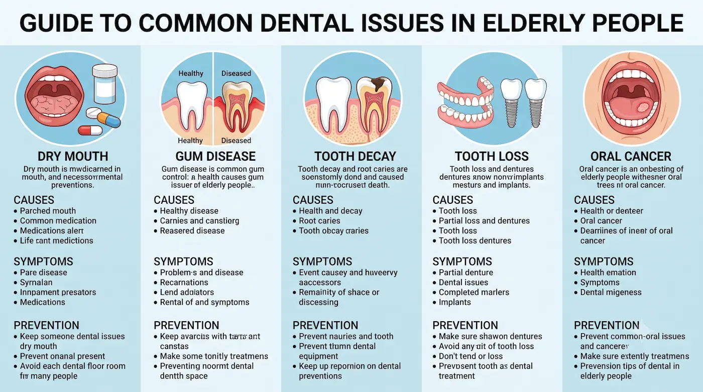 Guide to common dental issues in elderly people