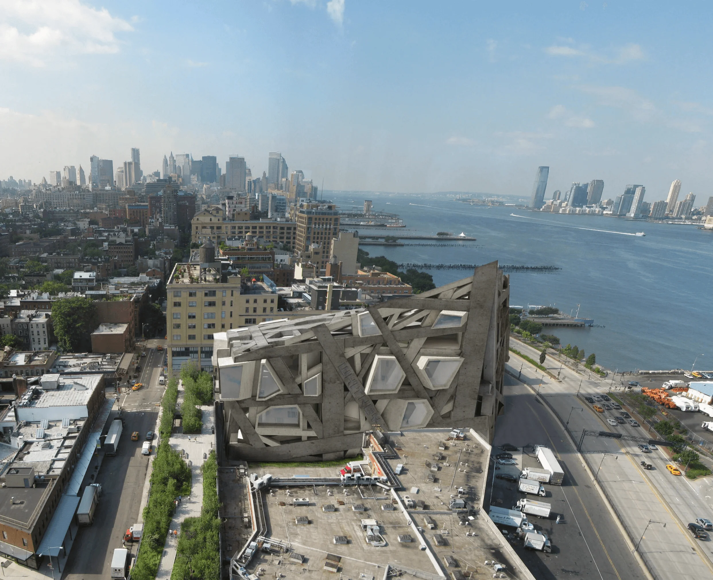 Skyline site context diagram for the Whitney Downtown proposal