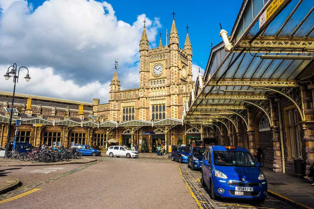 Outside the castle like Bistrol Temple Meads Train station