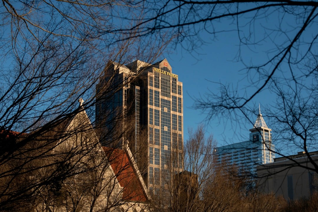 modern office building downtown Raleigh business district