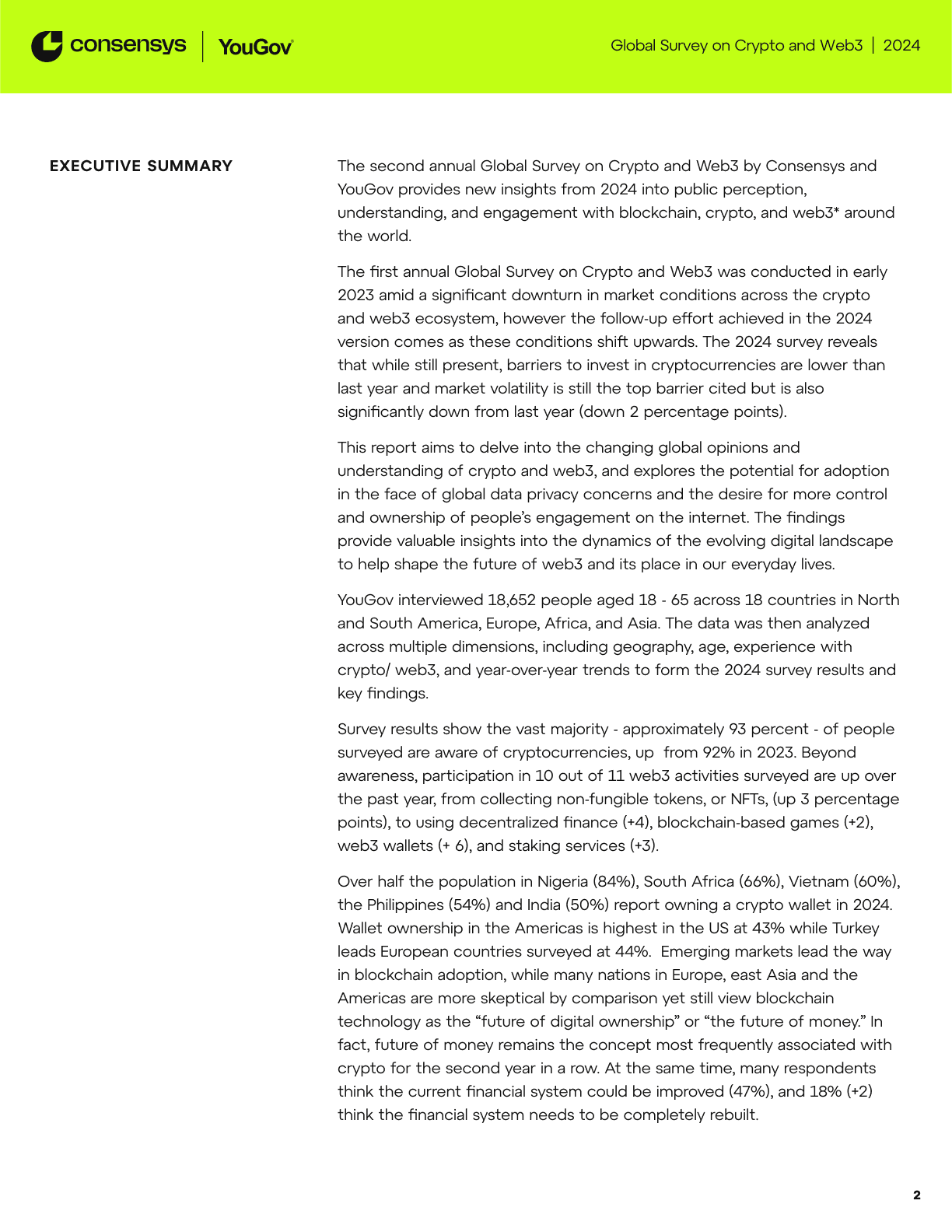 Global Survey on Crypto and Web3, page 2