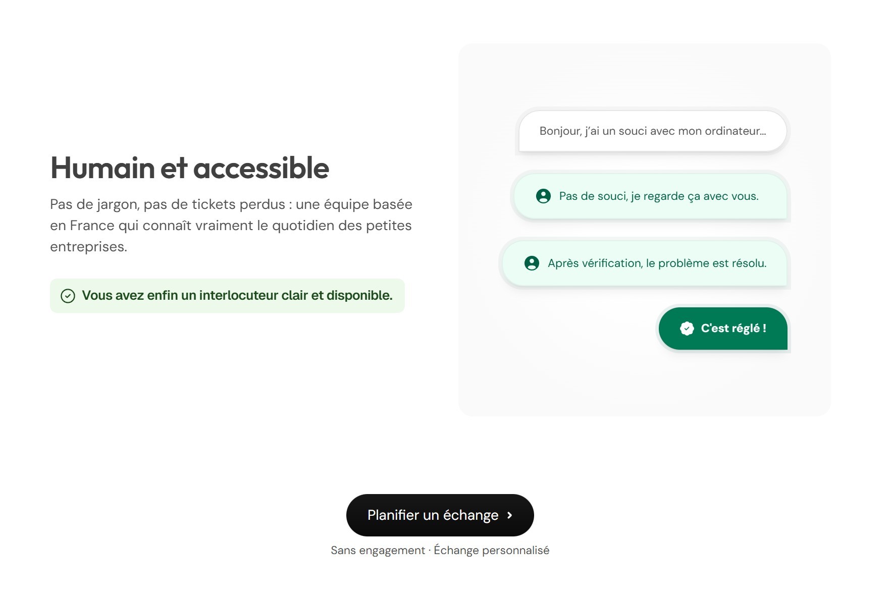 section support landing page possibl