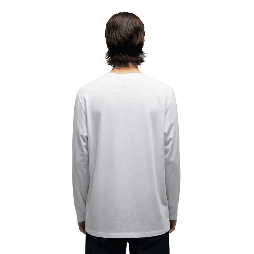 Male long-sleeve t-shirt mockup back view