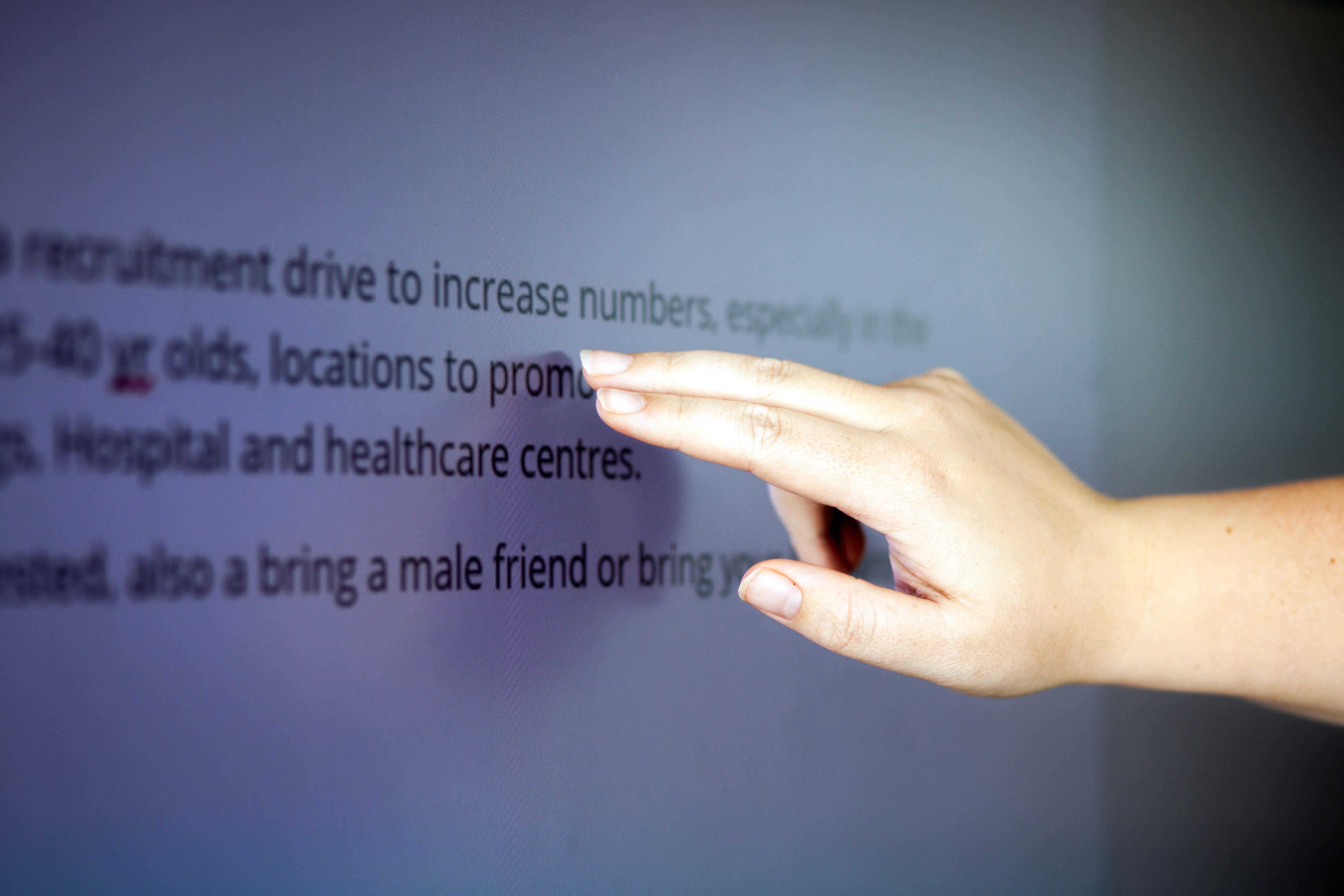 Touchback allows the user to control content shared via Miracast\