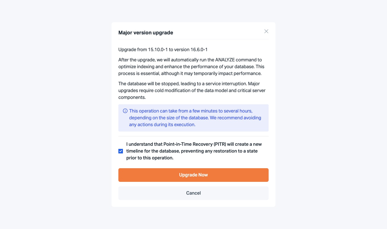 PosgreSQL 16 major upgrade for Scalingo