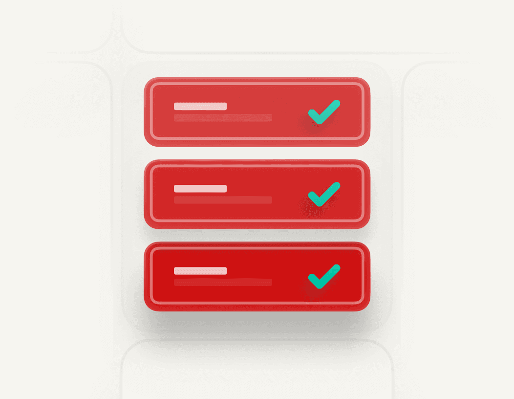 List illustration with checkmarks and background pattern