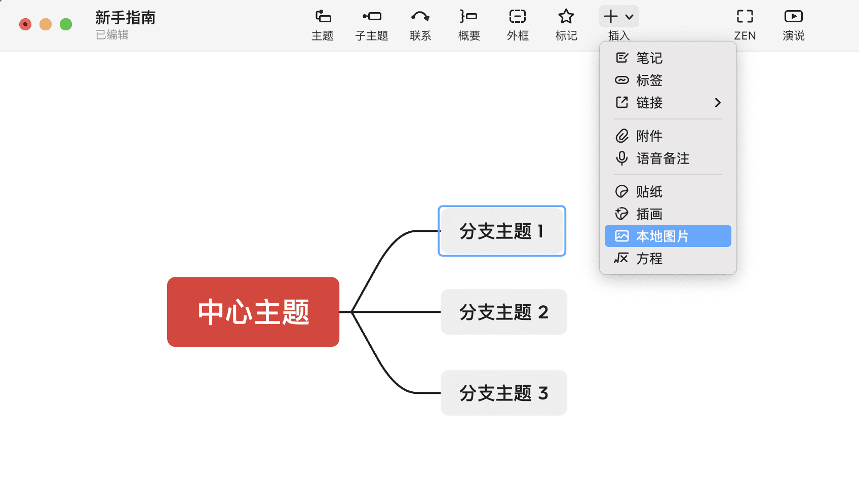 思维导图示意图