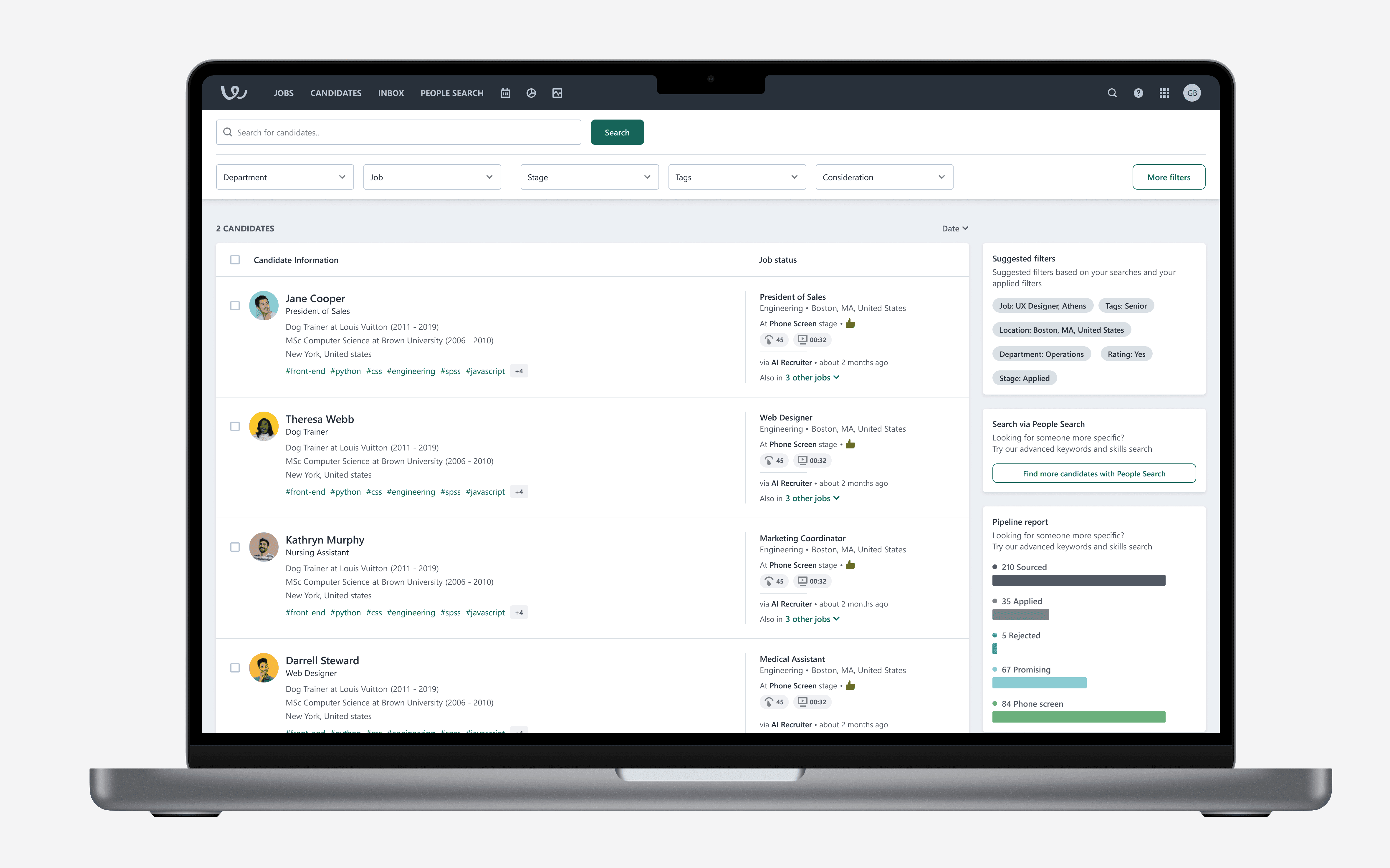 Workable Candidate Database final design