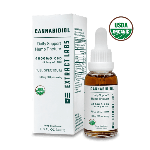 front image of Organic Daily Support CBD Oil - 4000mg - 1