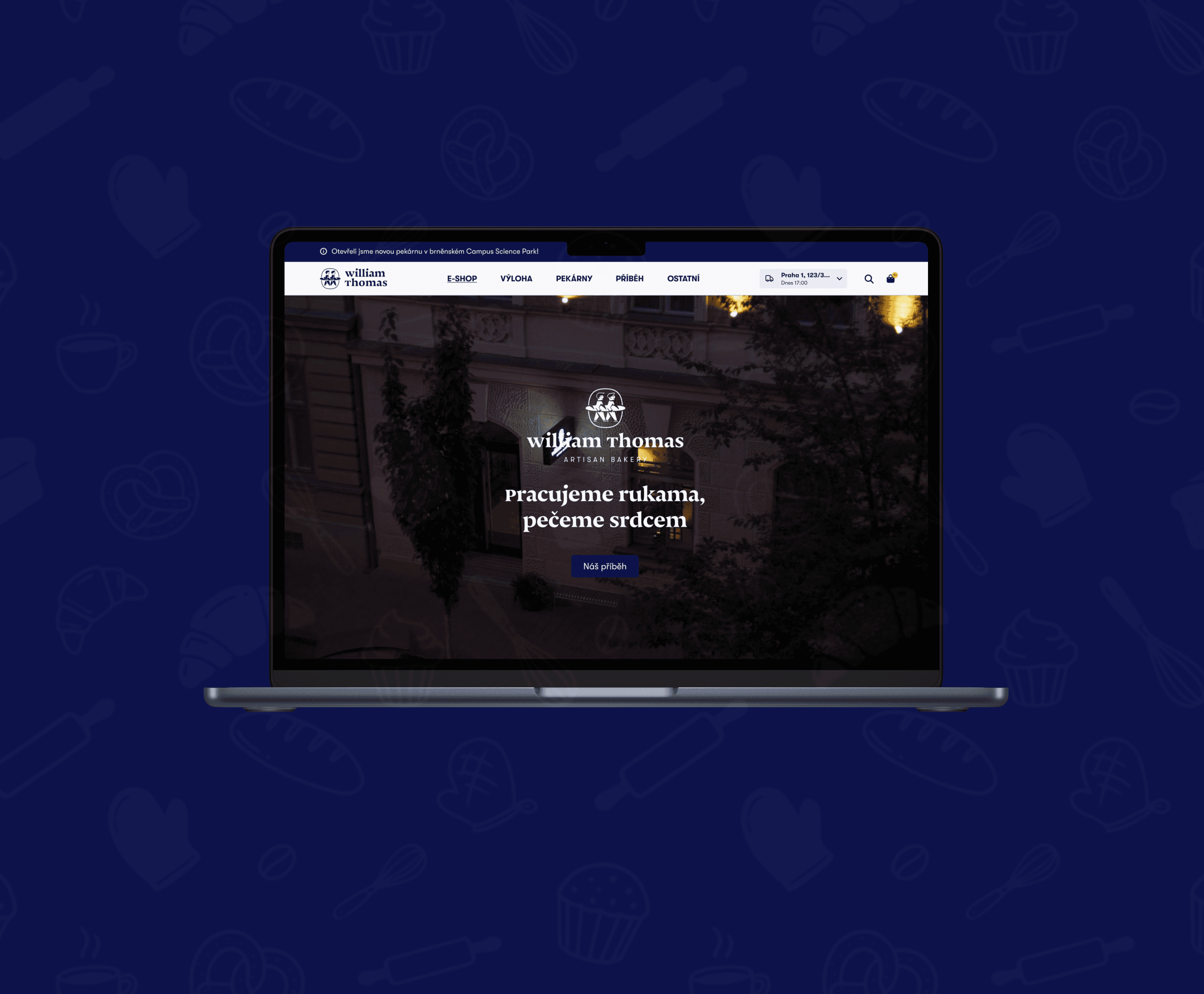William & Thomas Bakery website mockup