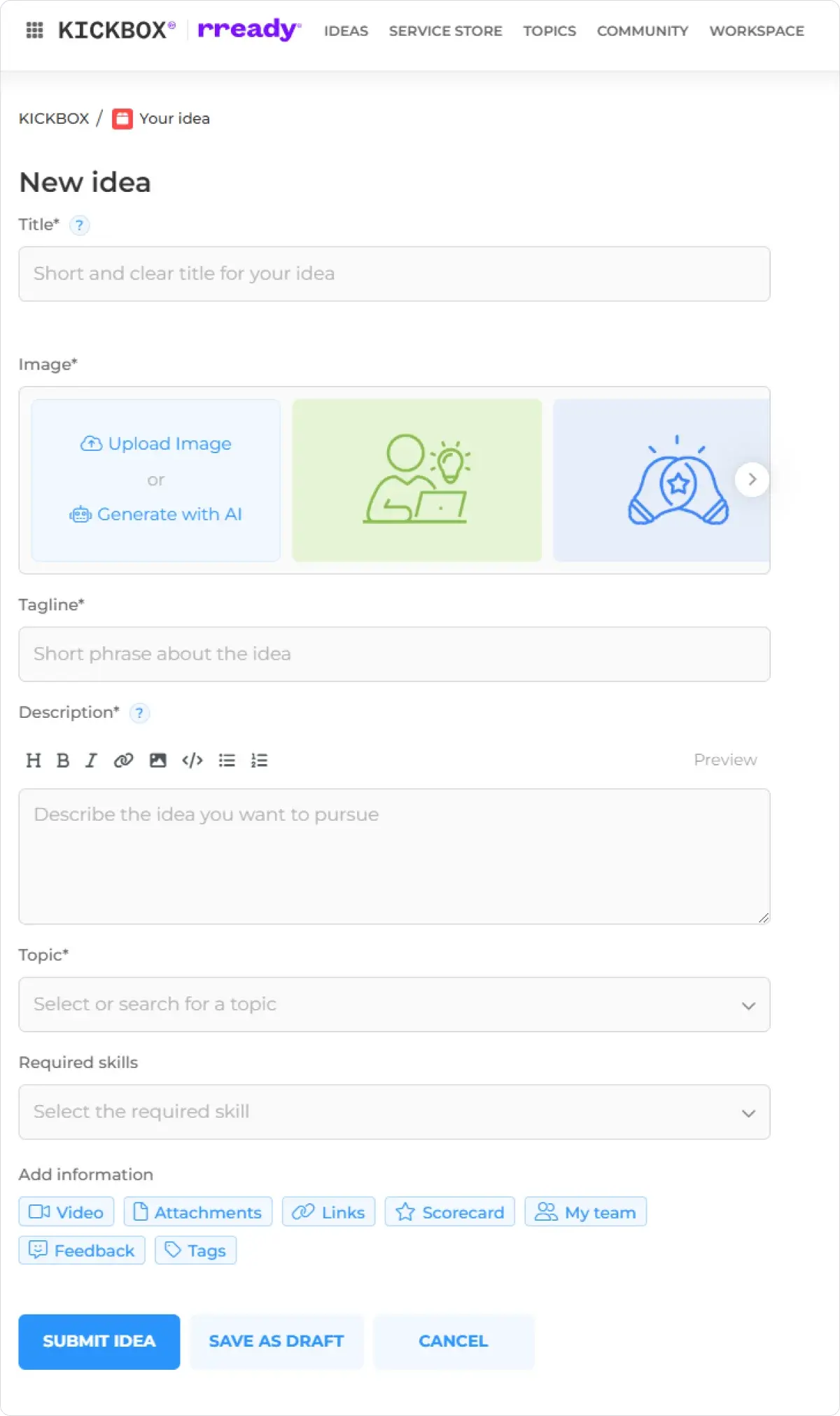 New Idea on rready platform