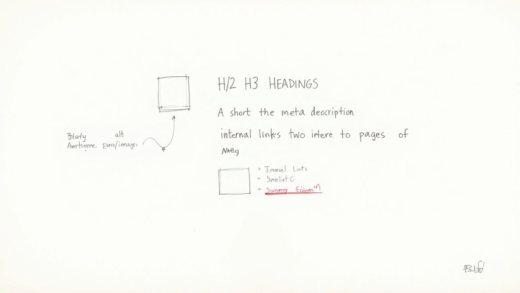 A person writing on a laptop with digital charts and SEO icons floating around them.