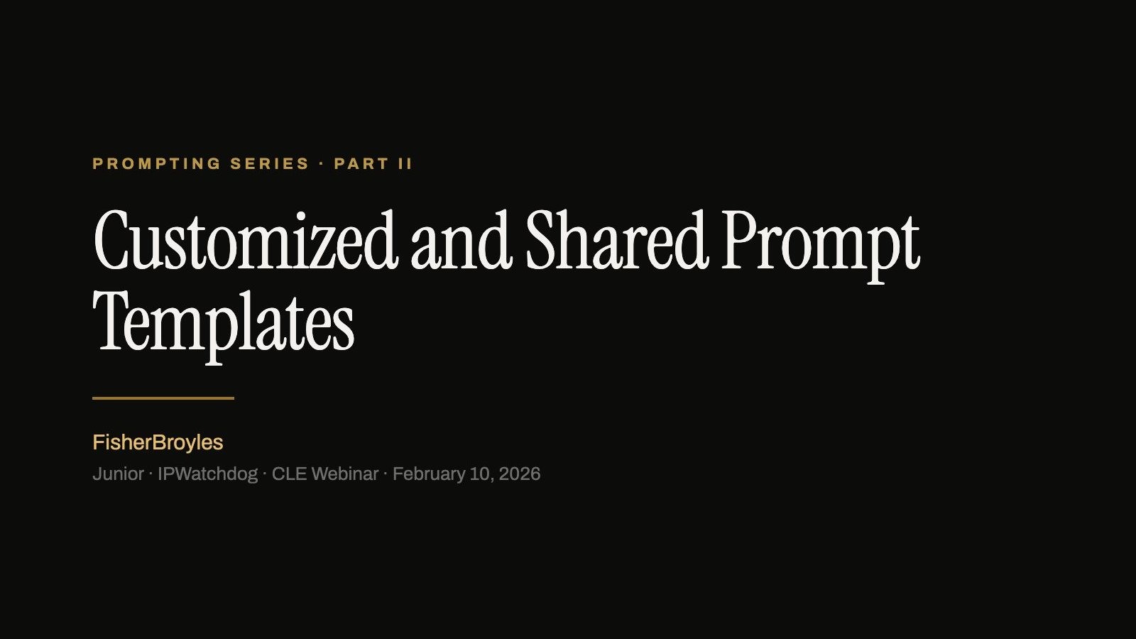 Customized Prompt Templates and Building Your Own Tools — slide 1 of 25