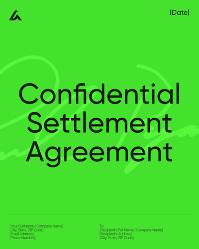 Confidential Settlement Agreement