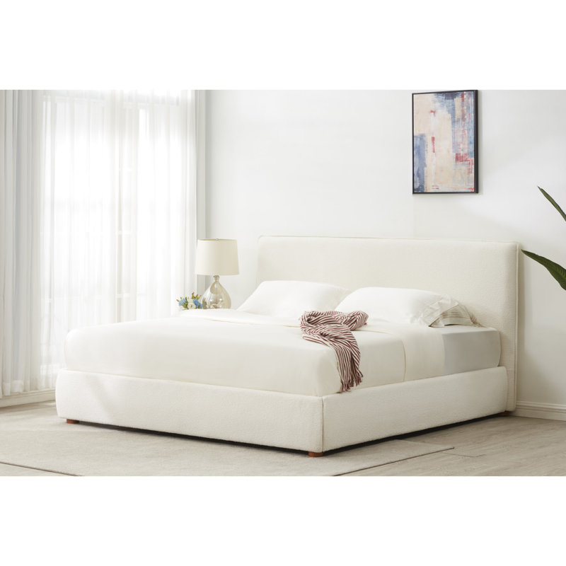 The callahan upholstered bed blends modern aesthetics with practical design for any setting.