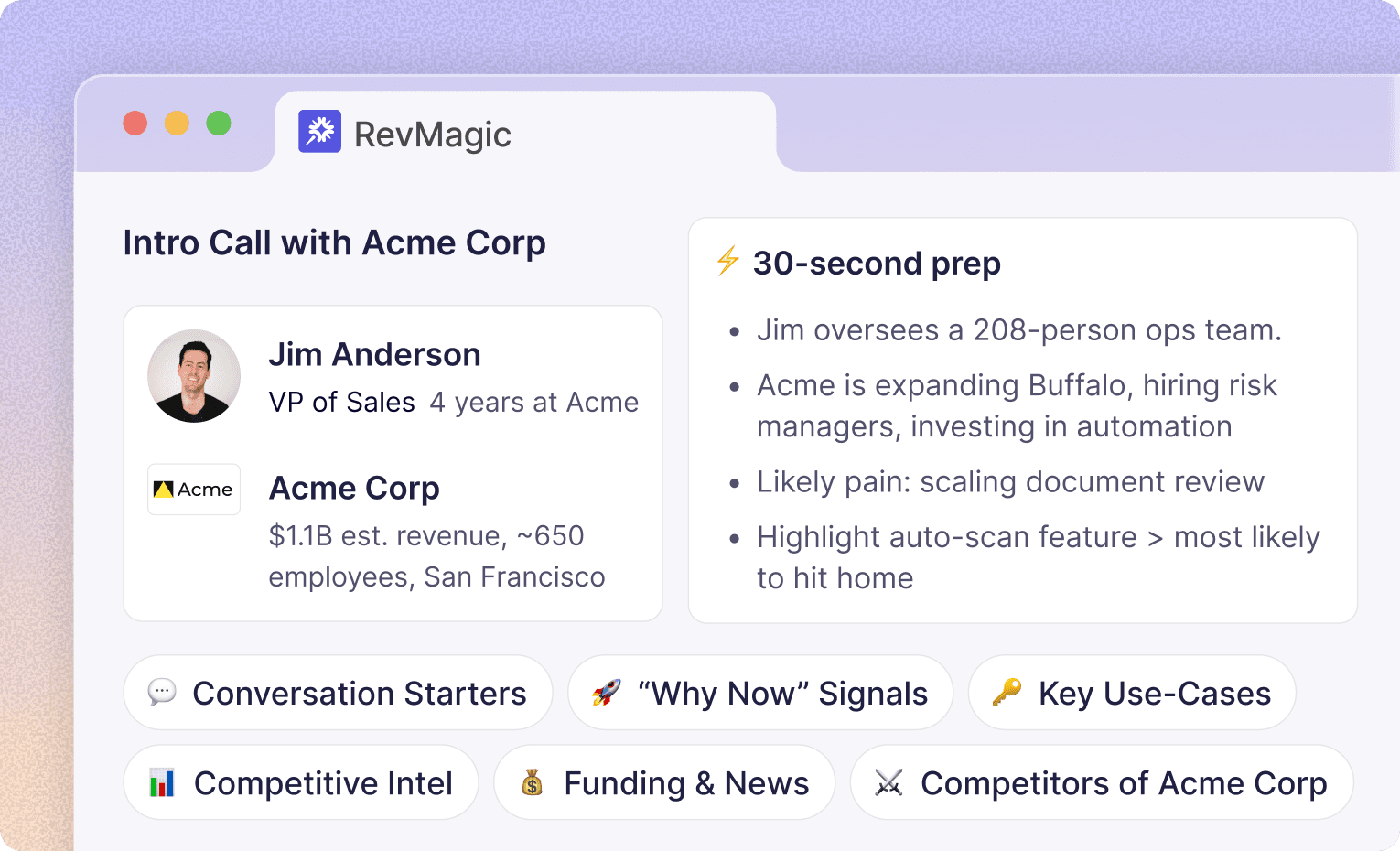 RevMagic brief snapshot