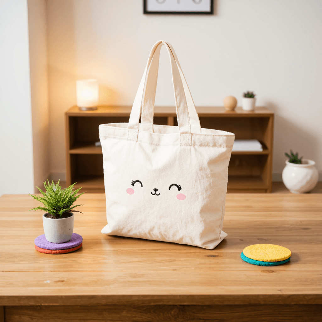 product photography of tote bag