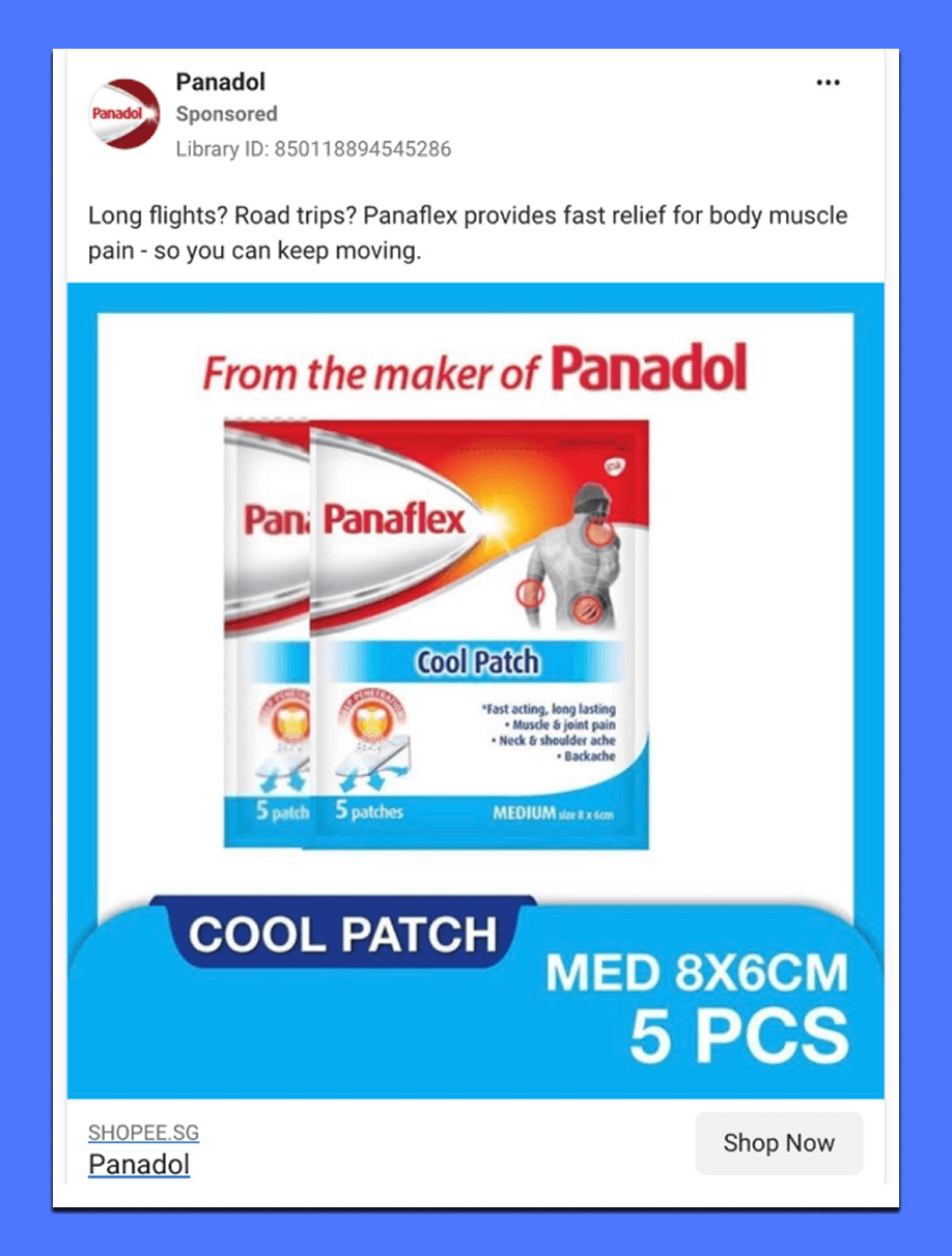 Panadol - Panaflex Cool Patch