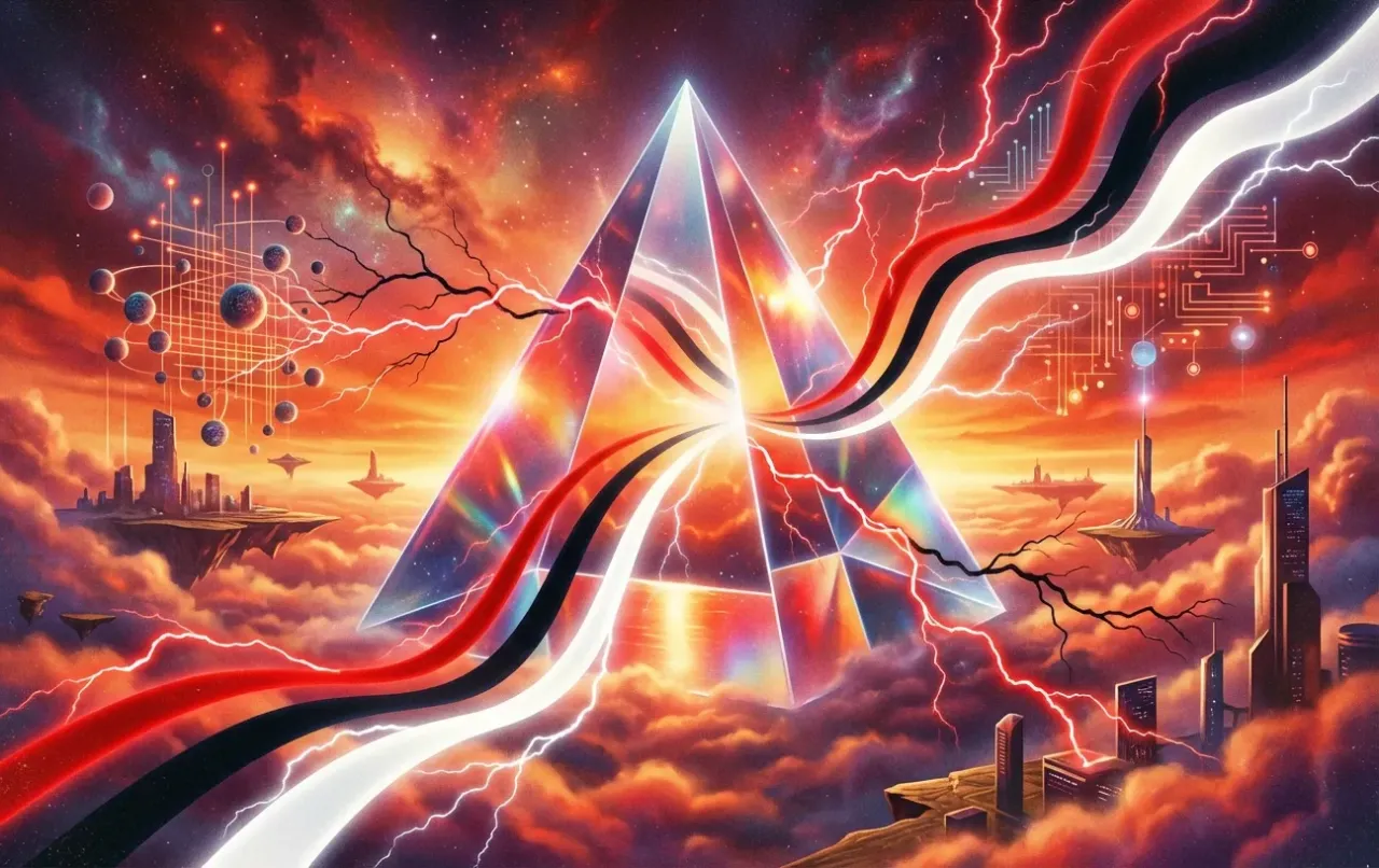 Futuristic digital landscape by RockN' Socials, a Digital Marketing Agency.