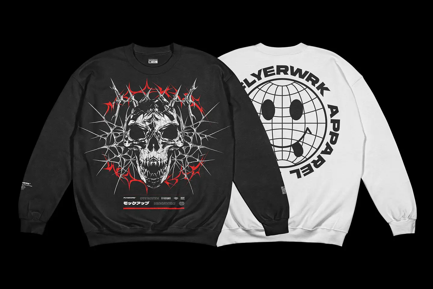 Gildan 18000 Crewneck Flat mockup showing design presentation example