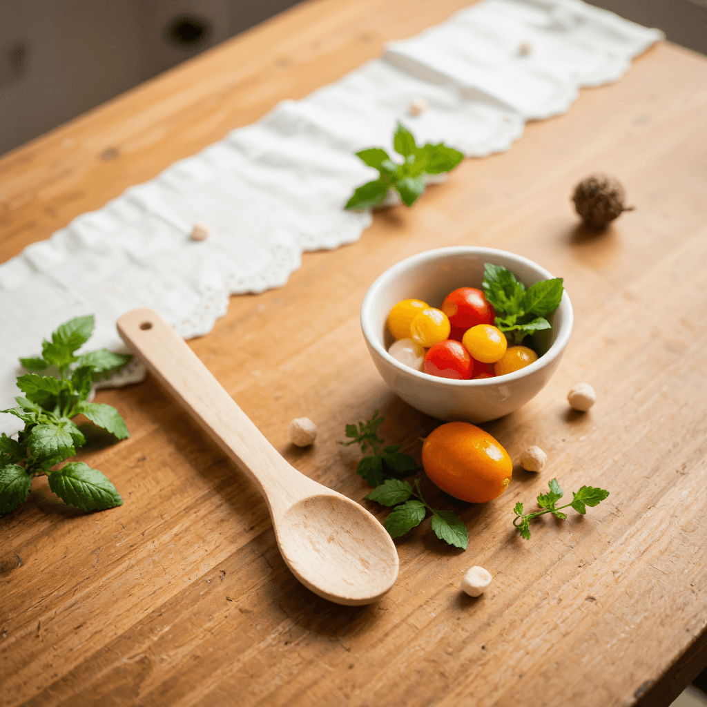 product photography of wooden spoon